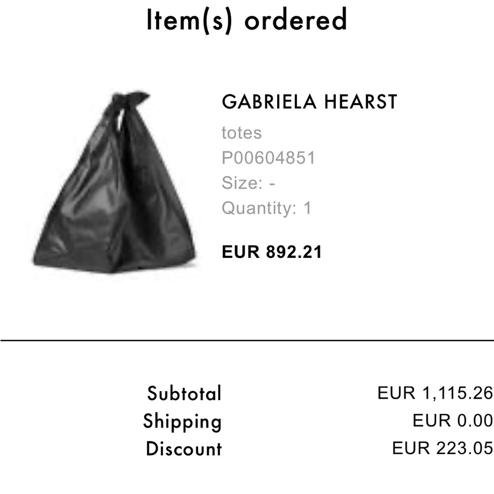 Gabriela Hearst Large Sleek Black Tote